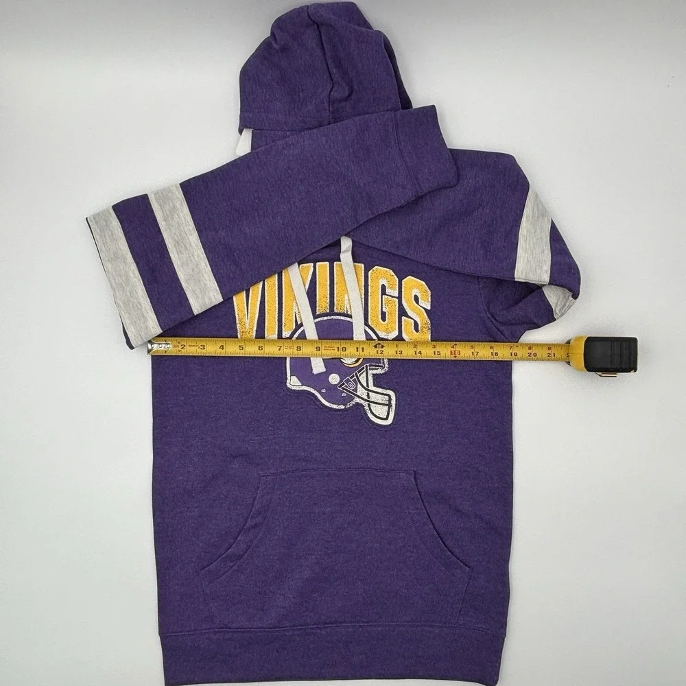 Minnesota Vikings Hoodie Mens Small NWT NFL Team Apparel Purple Pullover Logo